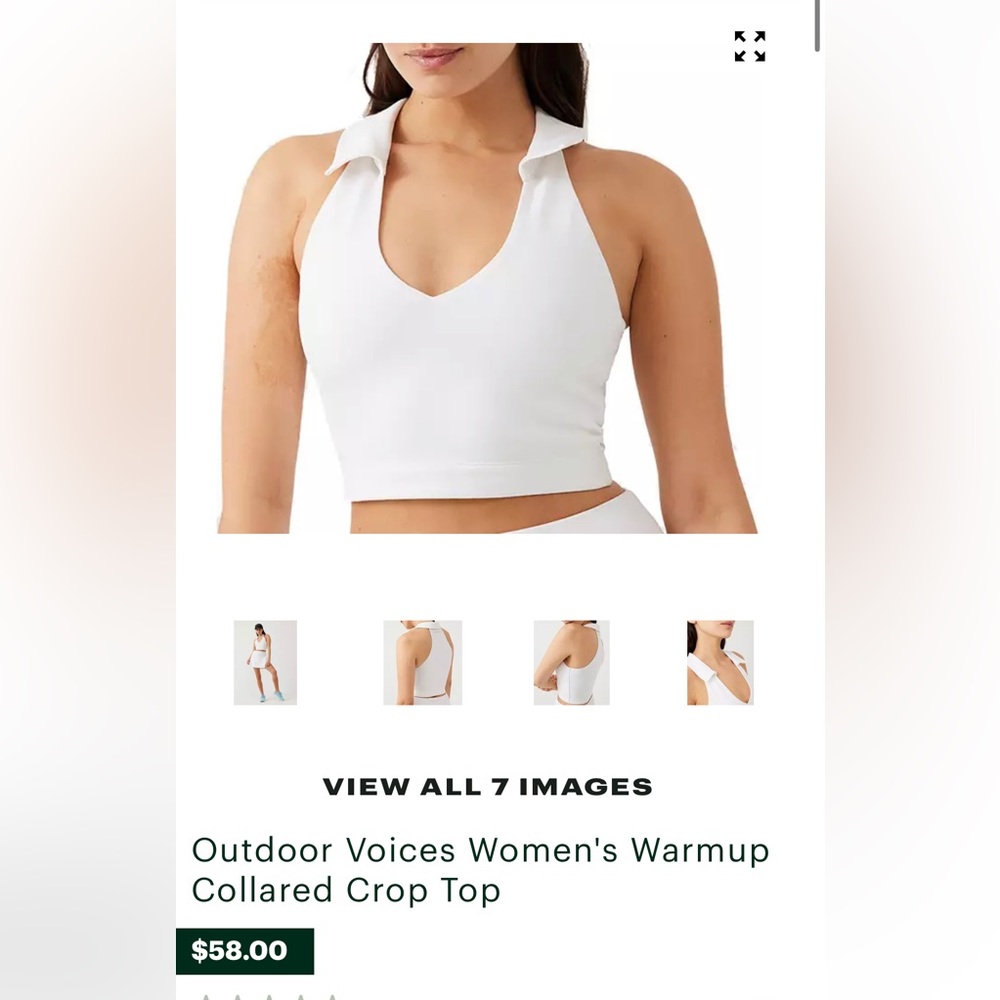 Outdoor Voices Collared Crop Polo Top